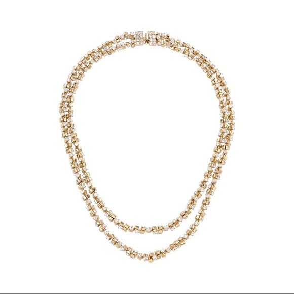 Gas Bijoux Trevise 24K-Gold-Plated & Crystal Double-Strand Necklace - Picture 1 of 10